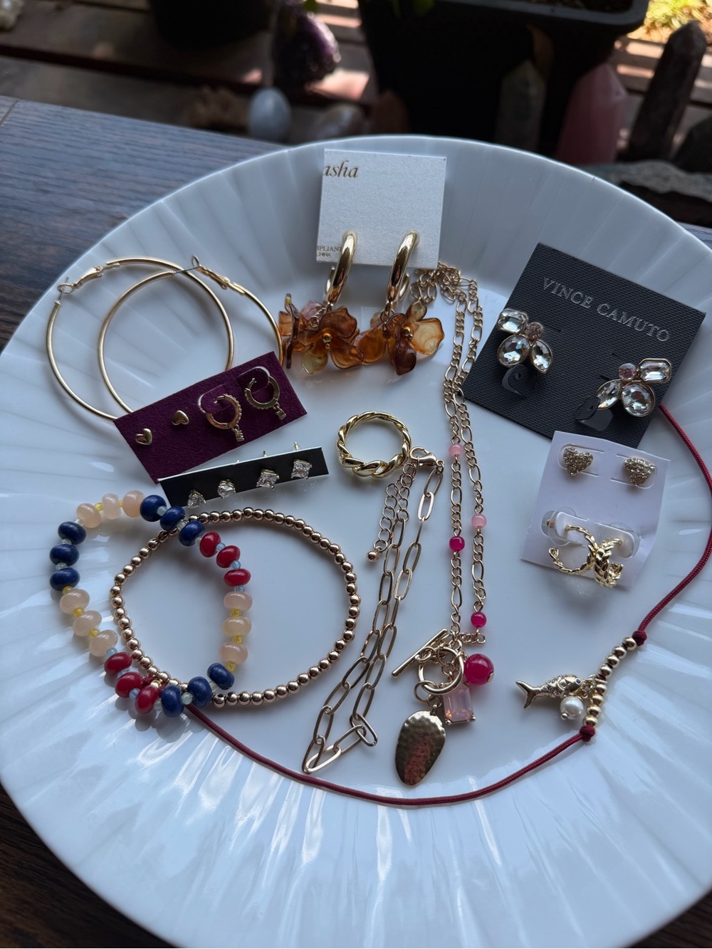 Gold Jewelry Lot Earrings/Necklace/Bracelet Rings - Picture 2 of 4